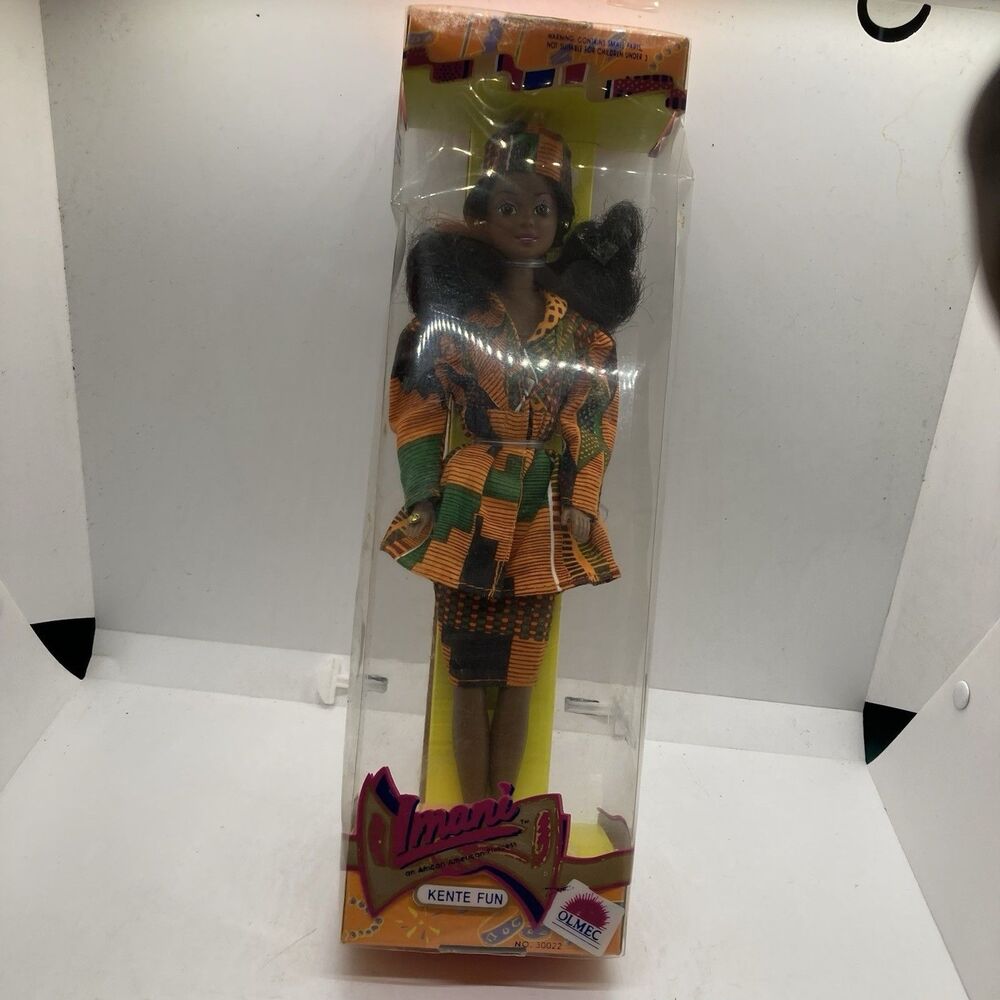 Vintage African Imani African American Doll Fashion Olmec Kente Fun 1991